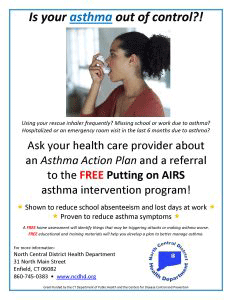 Asthma information flyer